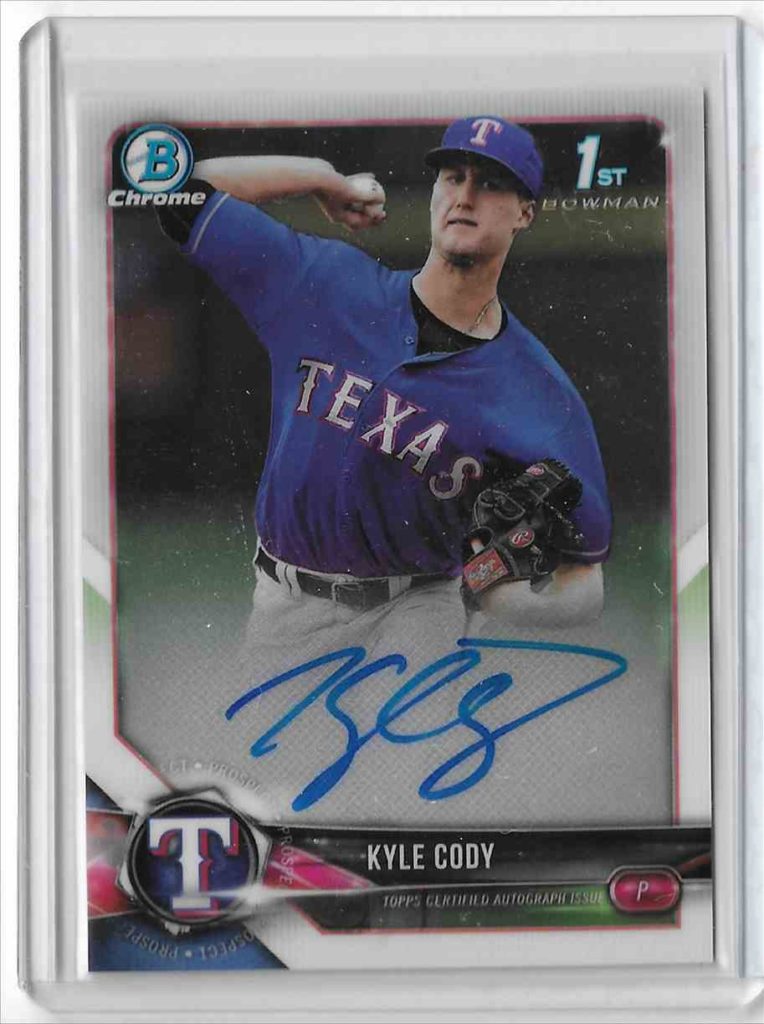 2018 Bowman Chrome Prospect Autographs CPA-KC Kyle Cody